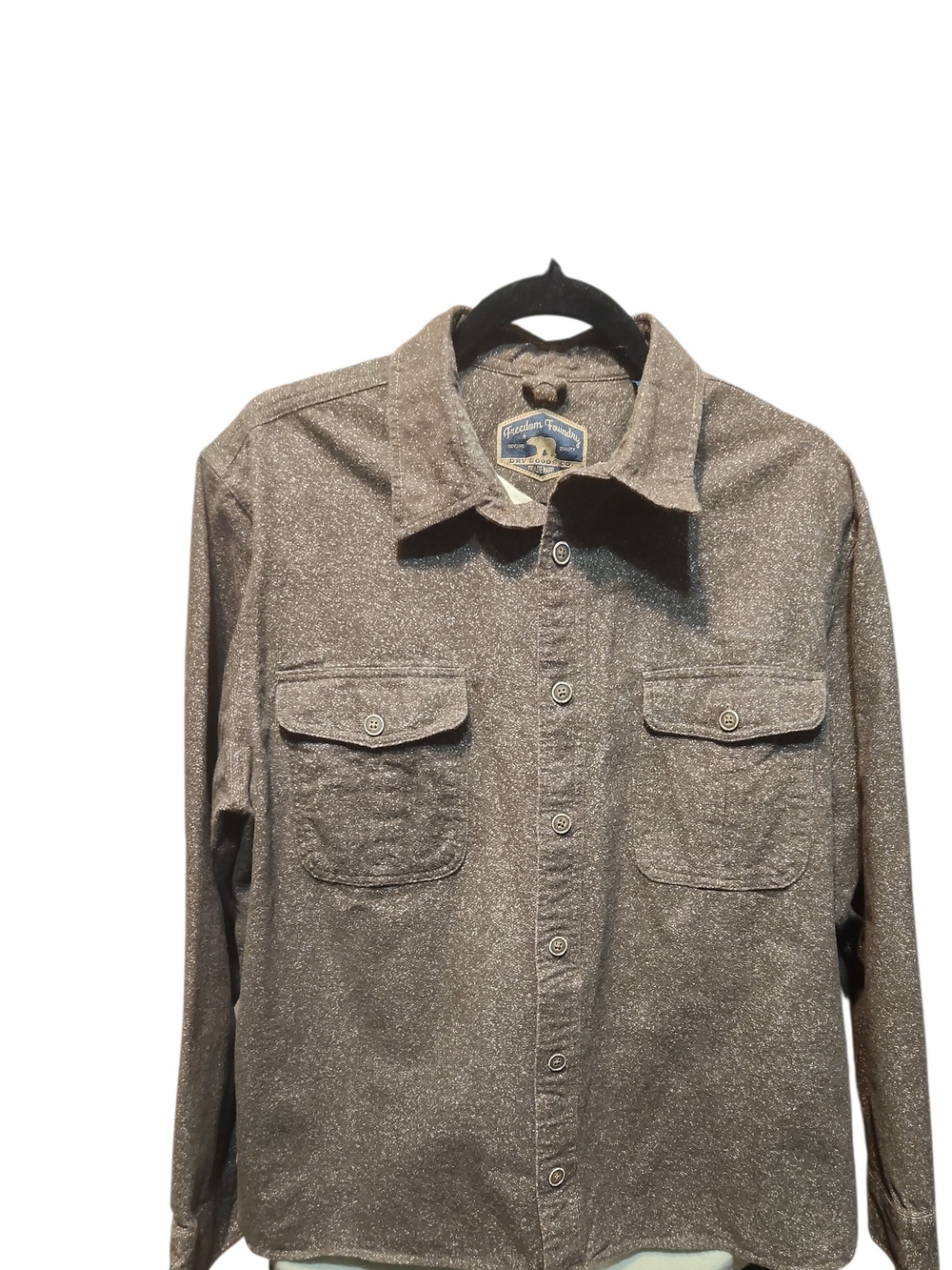 Freedom Trail Men's Brown Button-Down Casual Shirt Sz Large